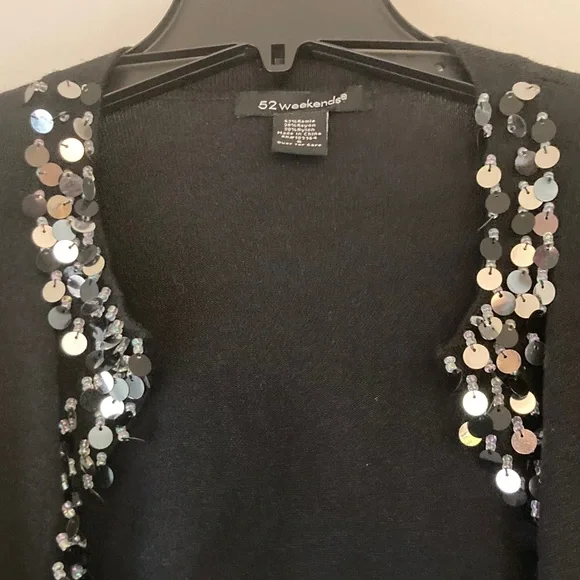 HOST PICK😀Black Sequin Embellished Shrug - Picture 3 of 6